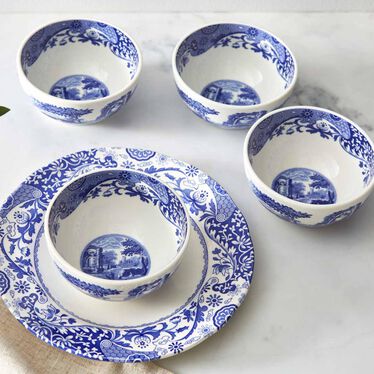 Blue Italian Dip Bowls, Set of 4
